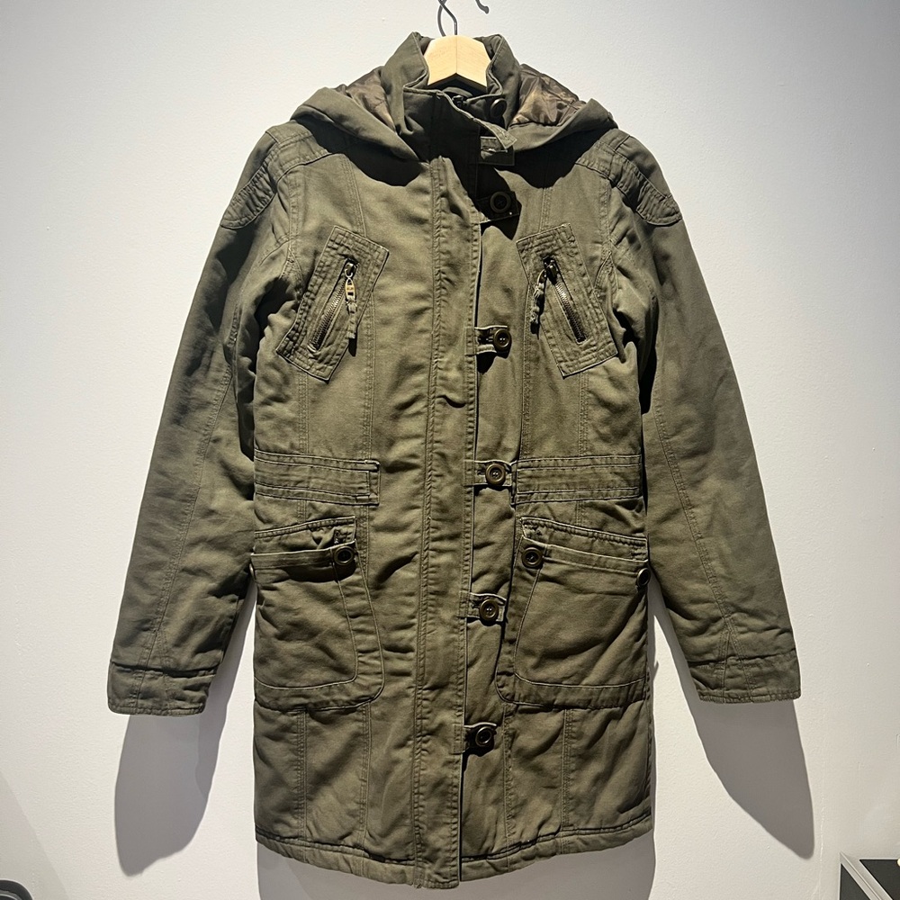 MAJORA Olive Green Women’s Trench Coat XS
